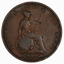 Coin - Halfpenny, Queen Victoria, Great Britain, 1852 (Reverse)
