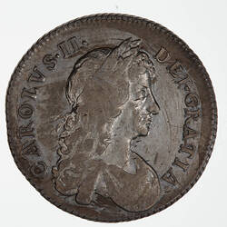 Coin - Shilling, Charles II, Great Britain, 1680 (Obverse)