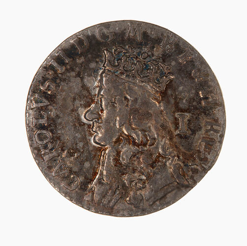 Coin - Penny, Charles II, Great Britain, 1660-1669 (Obverse)