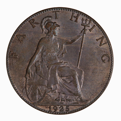 Coin - Farthing, George V, Great Britain, 1925 (Reverse)