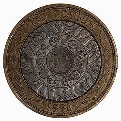 Coin - 2 Pounds, Elizabeth II, Great Britain, 1998 (Reverse)