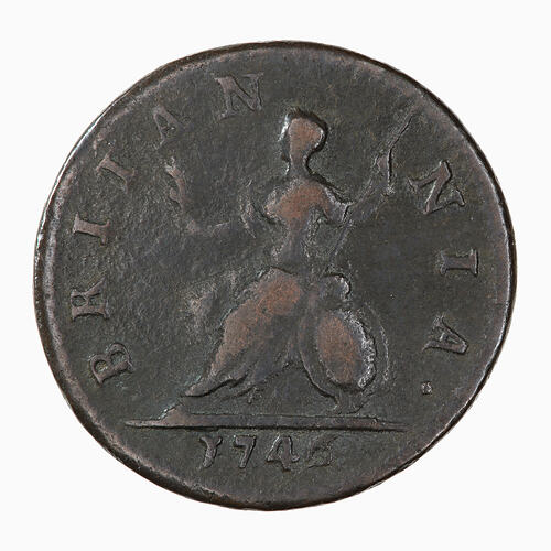 Coin - Farthing, George II, Great Britain, 1746 (Reverse)