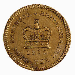 Coin - Third-Guinea, George III, Great Britain, 1810 (Reverse)