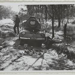 Photograph - Repairing the Car, Queensland, Dec 1959