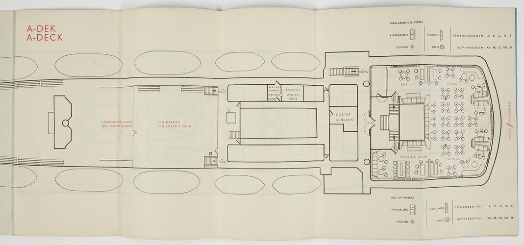Accommodation Plan - Netherlands Ministry of Transport, SS Groote Beer, SS Waterman & SS Zuiderkruis
