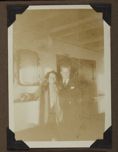 Portrait of an Unknown Man & Woman on Board SS Jervis Bay, 1928