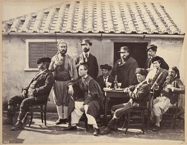 Group of Men Drinking, Gibraltar, circa 1870