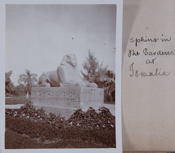 'Sphinx in the Gardens at Ismalia', Egypt, Captain Edward Albert McKenna, World War I, 1914-1915