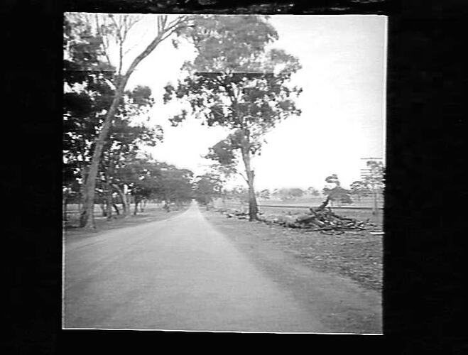 Negative - State Electricity Commission, Country Road & Railway, Ovens Valley, Victoria, circa 1930s