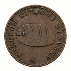 Token - 1/2 Penny, Moses Tolanto, Barbados, circa 1850