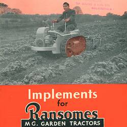 Product Catalogue - Ransomes, Sims & Jefferies, Implements for MG Tractors, circa 1950