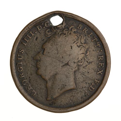 Medal - George IV Coronation , British Guiana, circa 1820