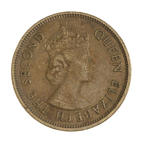 Coin - 10 Cents, Hong Kong, 1974