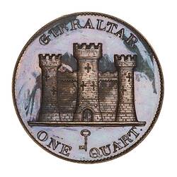 Proof Coin - 1 Quart, Gibraltar, 1861