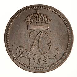 Coin - 1/2 Penny, Isle of Man, 1758