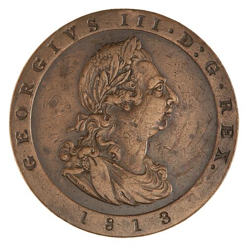 Coin - 1 Penny, Isle of Man, 1813