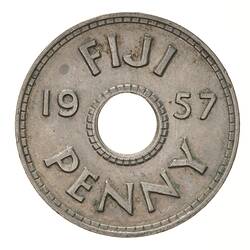 Coin - 1 Penny, Fiji, 1957