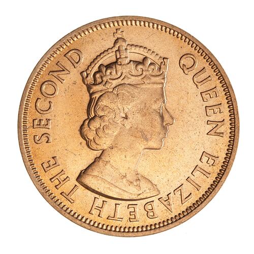 Coin - 5 Cents, Mauritius, 1971