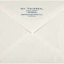 Envelope - MN Fairsea, Sitmar Line