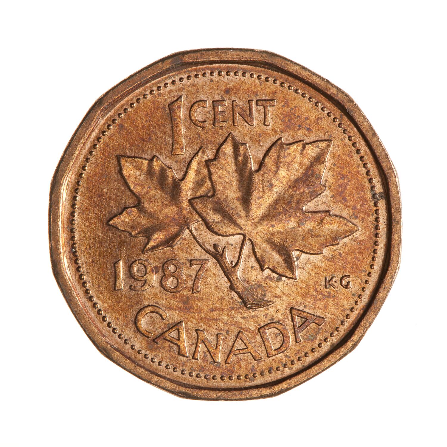 Coin - 1 Cent, Canada, 1987