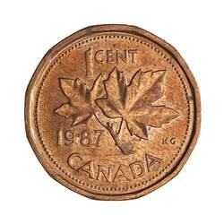 Coin - 1 Cent, Canada, 1987