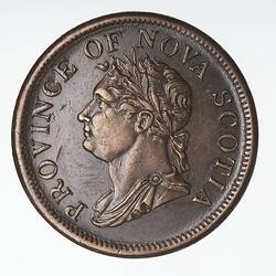 Coin - 1 Penny, Nova Scotia, Canada, 1832