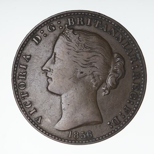 Coin - 1 Penny, Nova Scotia, Canada, 1856