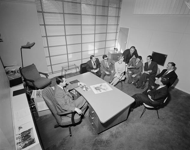 Group of People in Office, Melbourne, Victoria, 1958