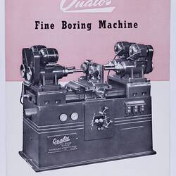 Front cover with photograph of Fine Boring Machine