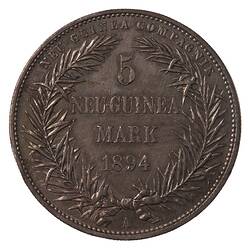Coin - 5 Marks, German New Guinea (Papua New Guinea), 1894