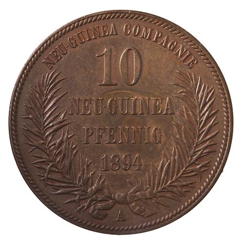 Coin - 10 Pfennig, German New Guinea (Papua New Guinea), 1894