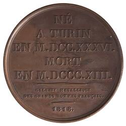 Medal - Joseph Louis Lagrange, France, 1818