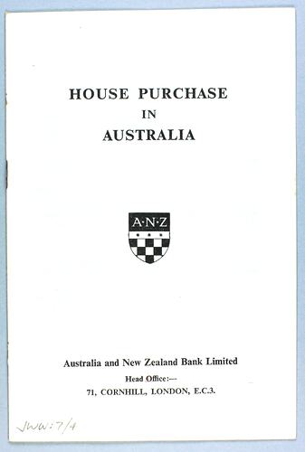 Booklet - 'House Purchase in Australia', London, January 1960