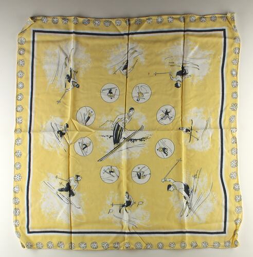 Neck Scarf  - Yellow & Blue