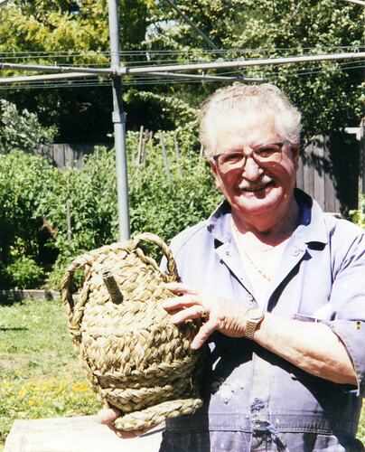 Giovanni D'Aprano with Basket Weaving, Pascoe Vale South, circa 1990