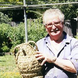 Digital Photograph - Giovanni D'Aprano with Basket Weaving, Pascoe Vale South, circa 1990