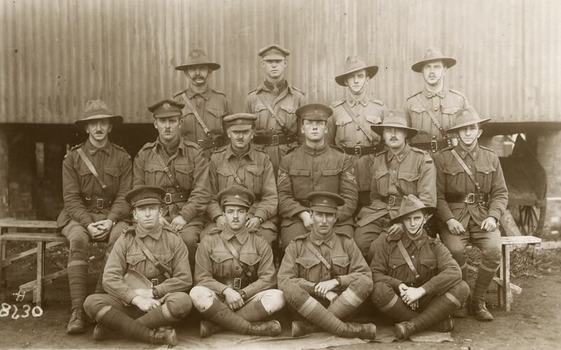 Australian Servicemen Group, 3rd Division, 1st A.I.F., World War I, circa 1916