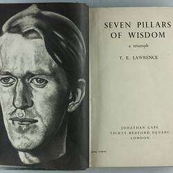 Book - T.E. Lawrence, 'Seven Pillars of Wisdom', Jonathan Cape, London, 1942