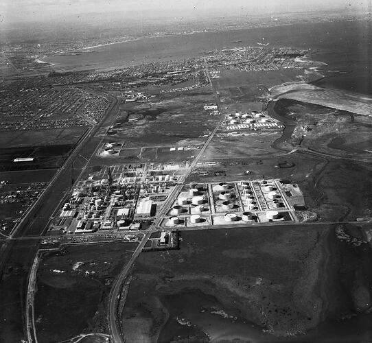 Negative - Aerial View of the Altona Oil Refinery, Victoria, circa 1962