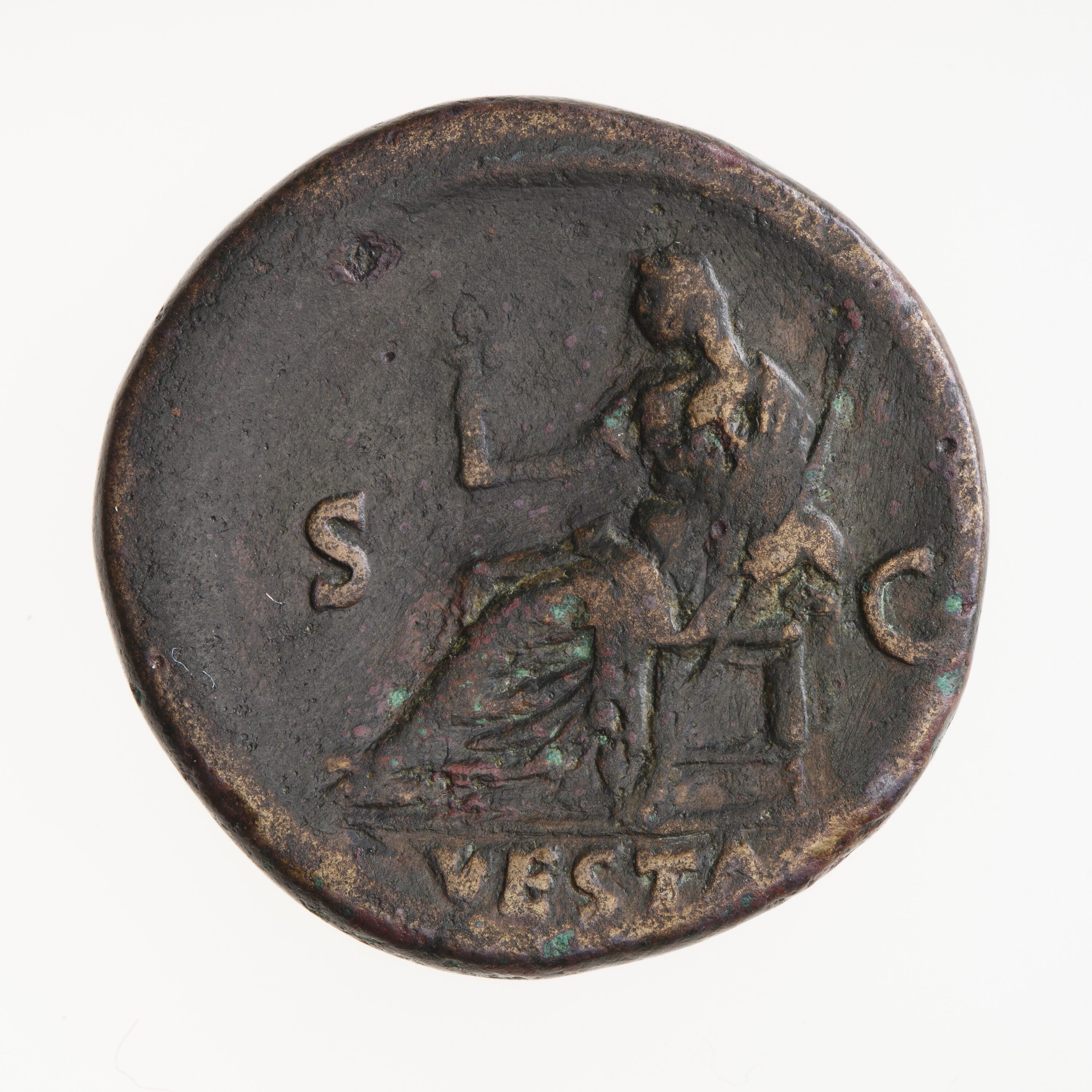 Dupondius, Emperor Titus for Julia Titi, Ancient Roman Empire, 79-81 AD -  Coin