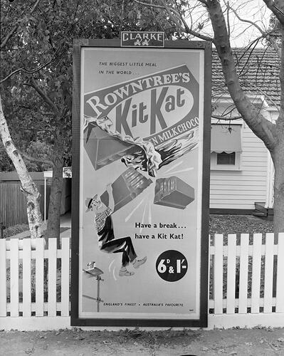 Rowntree's & Co Confectionery, Kit Kat Advertising Sign, Victoria, 05 May 1959