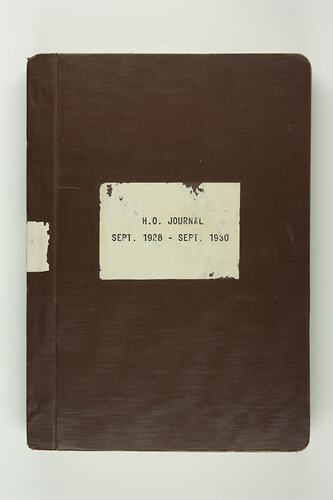 Journal - Kodak Archive, Series 5, 'Accounting Journals', Head Office Journal, Sep 1928 - Sep 1930
