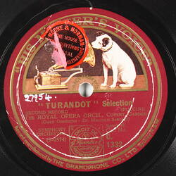 Disc Recording - The Gramophone Co. Ltd., Double-Side, '"Turandot" Selection', 1926- 1936