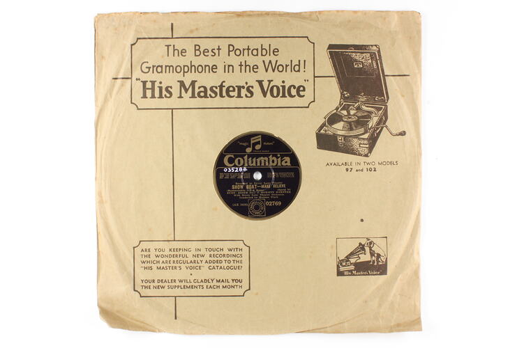 Disc Recording - Columbia, Double-Sided, 'Show Boat - Why Do I Love You?' & 'Show Boat - Make Me Believe', circa 1928