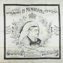 Handkerchief - Queen Victoria in Memoriam, circa 1901