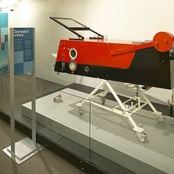 Iron Lung Machine - Fairfield Hospital, Essendon Football Club Colours, circa 1950