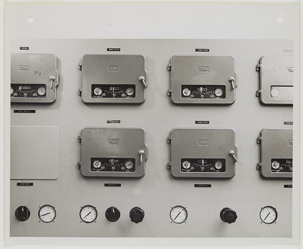 Kodak Australasia Pty Ltd, 'Machine Control Panel, J.7 West Wing', Coburg, circa 1963