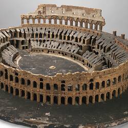 Model of cork colosseum.
