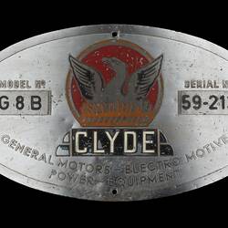 Locomotive Builders Plate - Clyde Engineering Co. Ltd., Granville Works, New South Wales, 1959