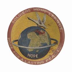Badge - Hope For A Lasting Peace, Australia, World War I, 1918